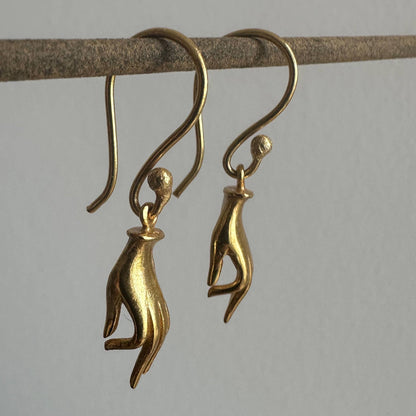 Mudra Hands Earrings | Dangle Earrings | 18K Gold-Plated