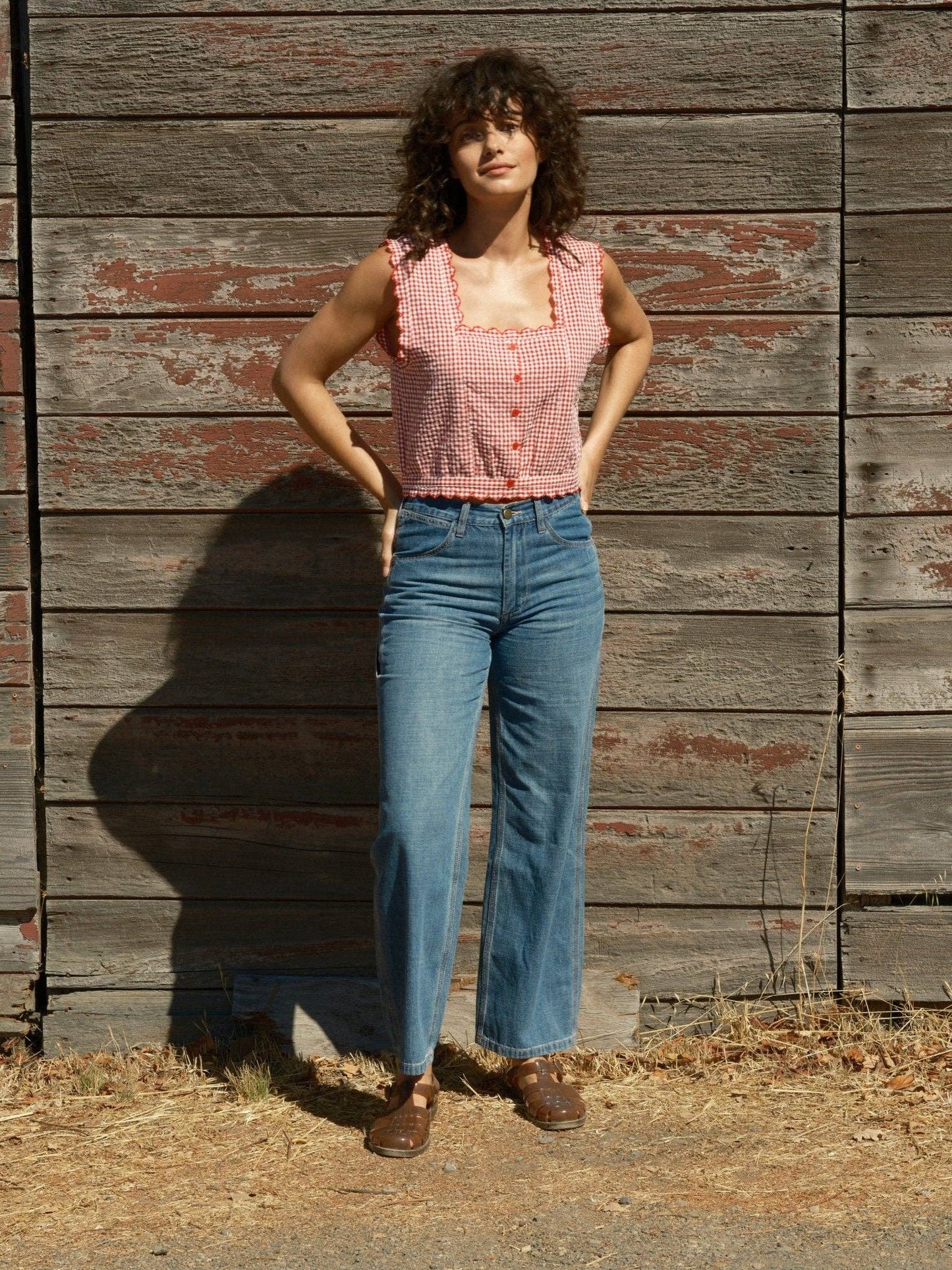 Mollusk Helena Top | Red Gingham