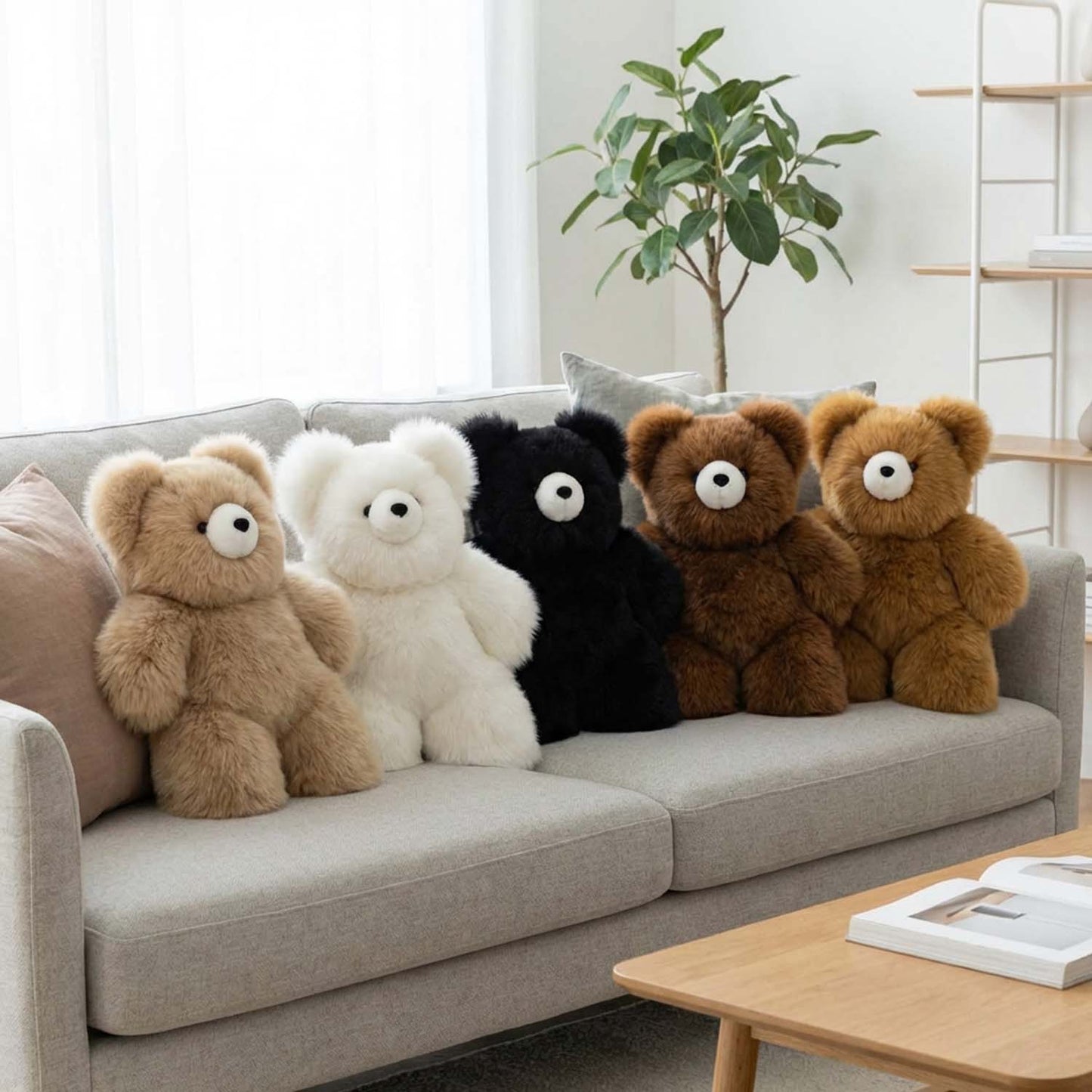 21" Large Alpaca Stuffed Animal - Bear