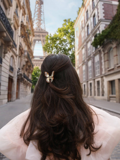 Hand-painted Mini Boho Monarch Claw Hair Clip | Eco-Friendly
