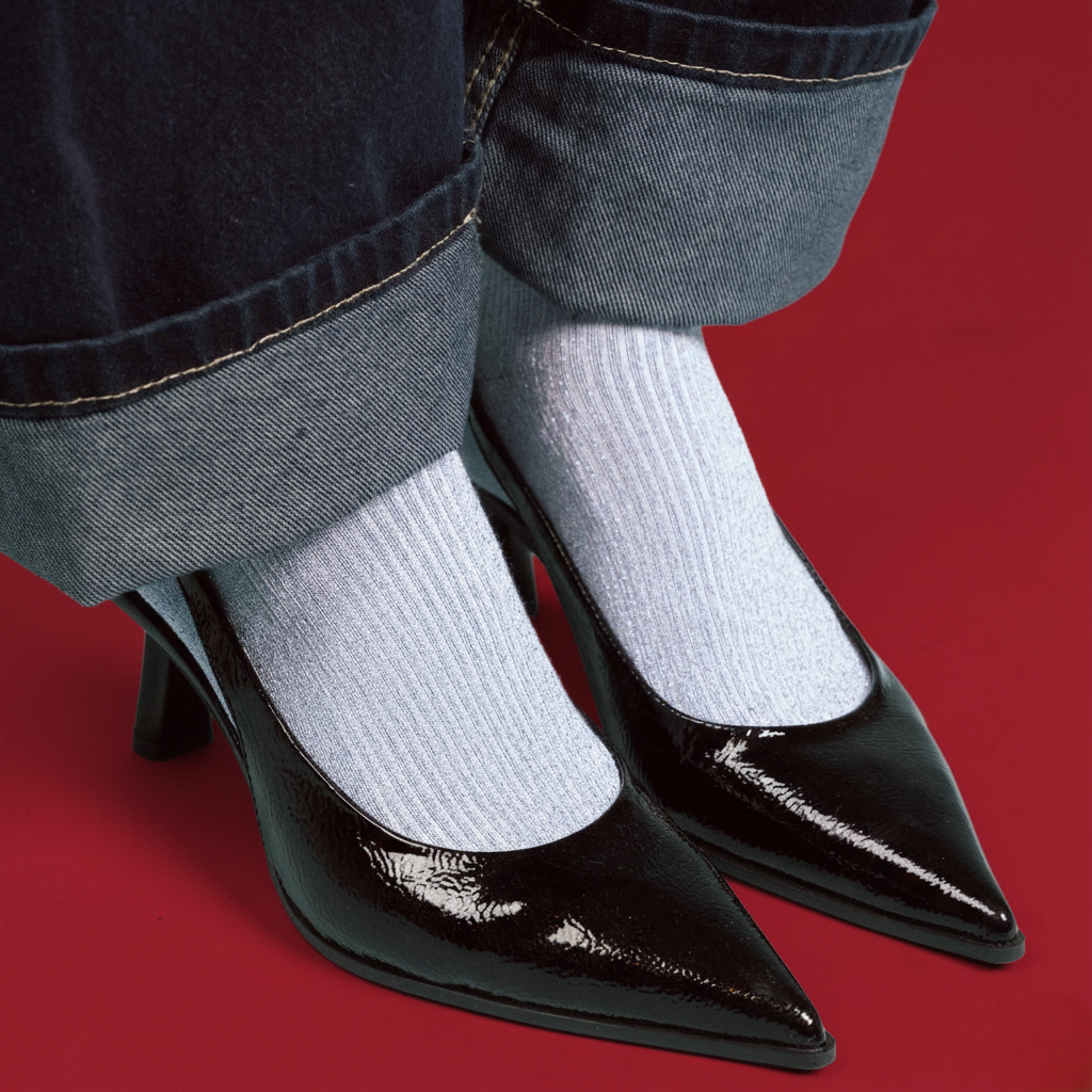 KLUE Glitter Lurex socks in eco-friendly Lyocell | Light Blue
