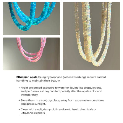 Purple Ethiopian Opal Necklace | Lilac Opal | Opal Gemstones
