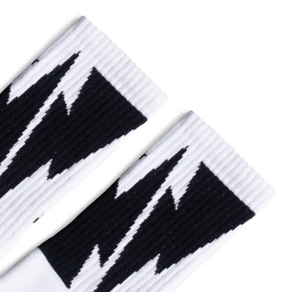 SOCCO x Mike Vallely White Clean Bolt Socks