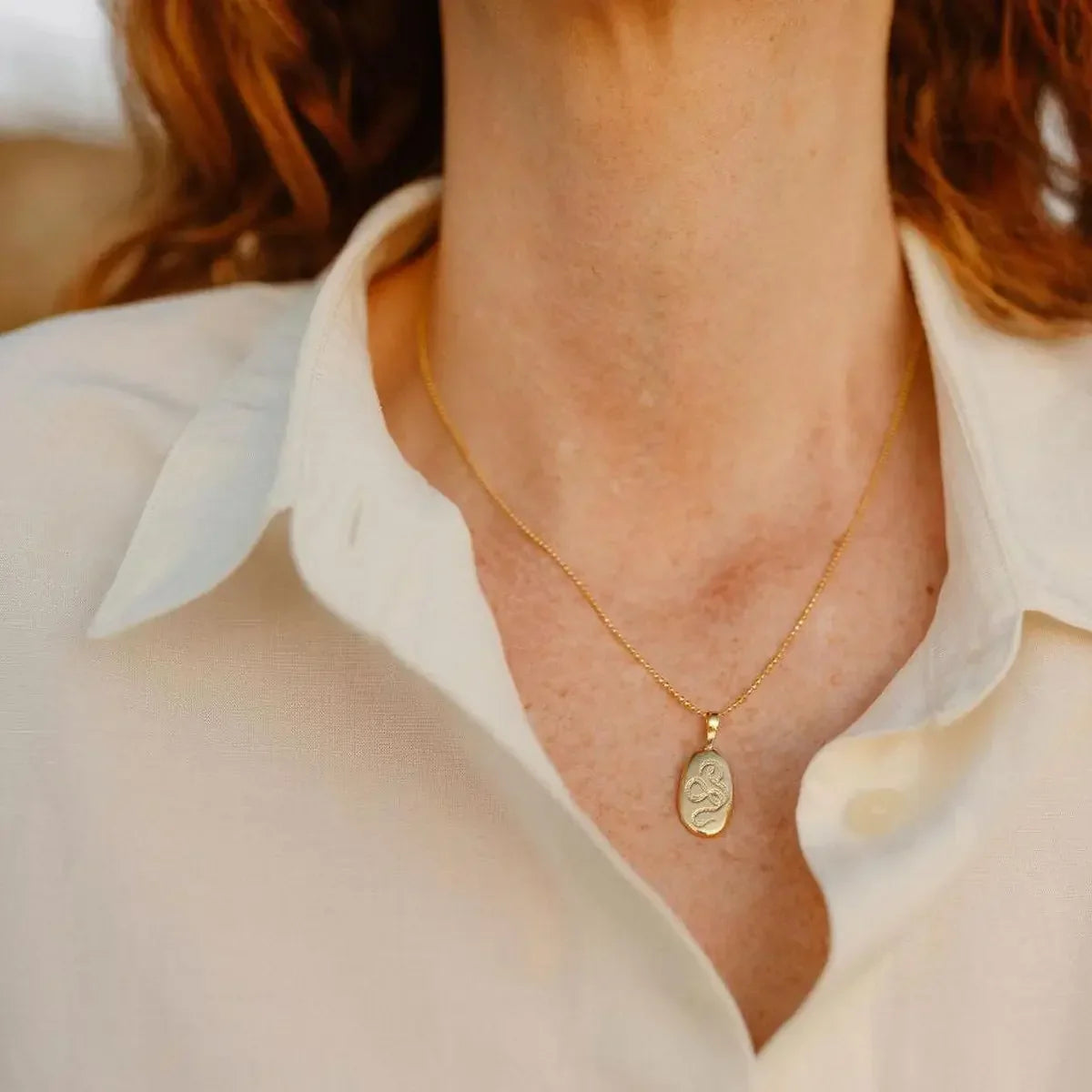 Dea Dia Serpent Rising Snake Pendant Necklace