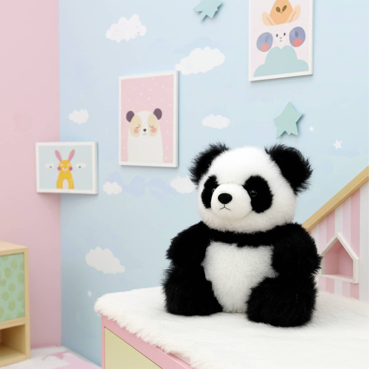 Alpaca Stuffed Animal - Panda - Small 7"