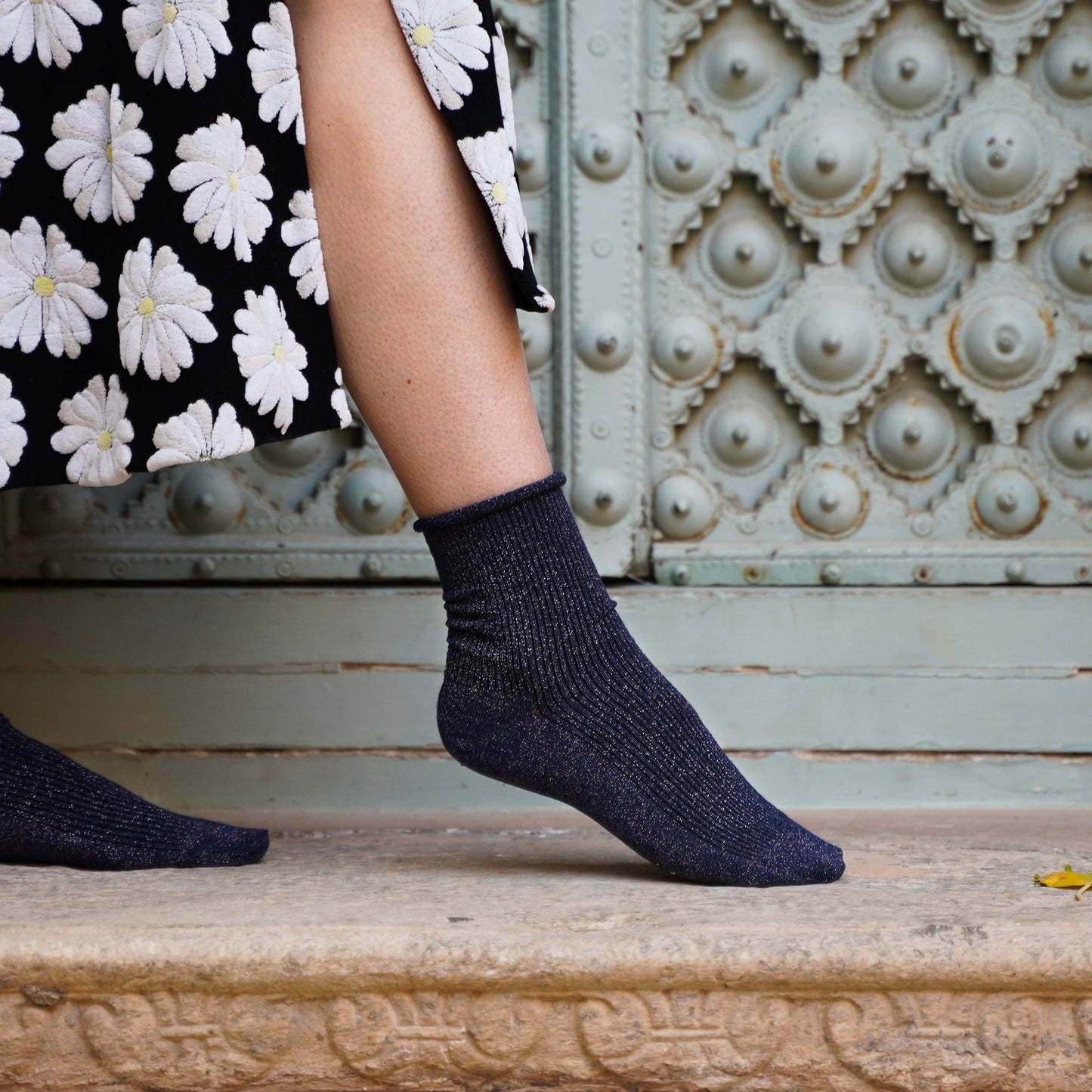 KLUE Glitter Lurex socks in eco-friendly Lyocell | Blue