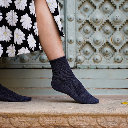 KLUE Glitter Lurex socks in eco-friendly Lyocell | Blue