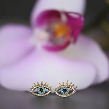 Pave Crystal Eye Studs