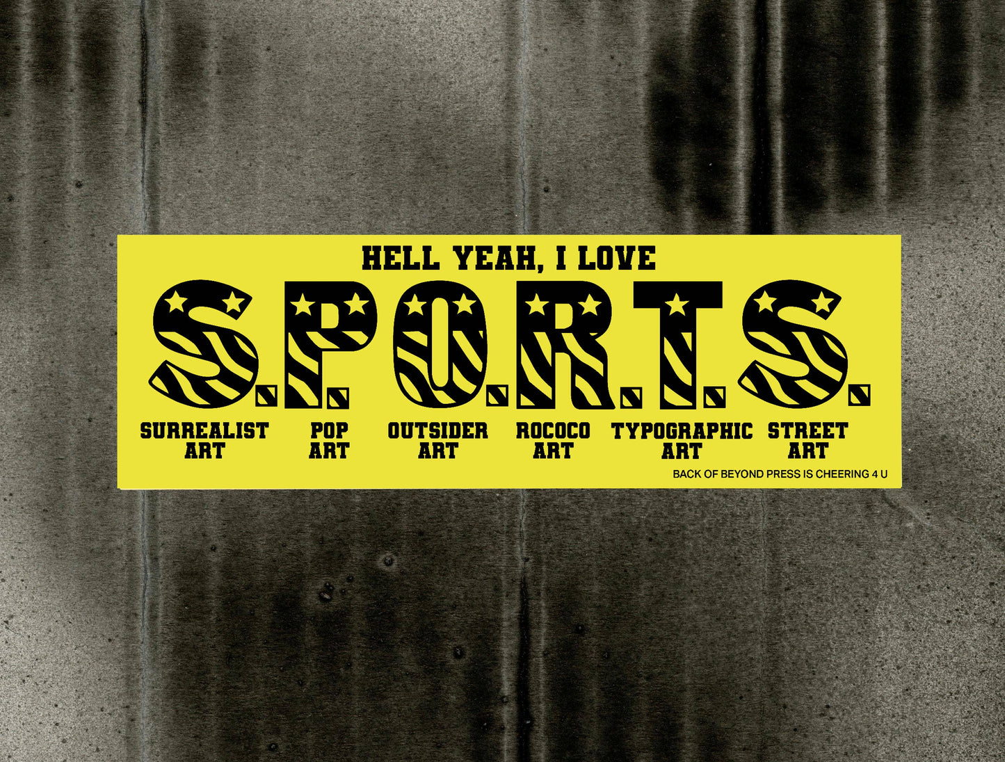 SPORTS Art Bumper Sticker