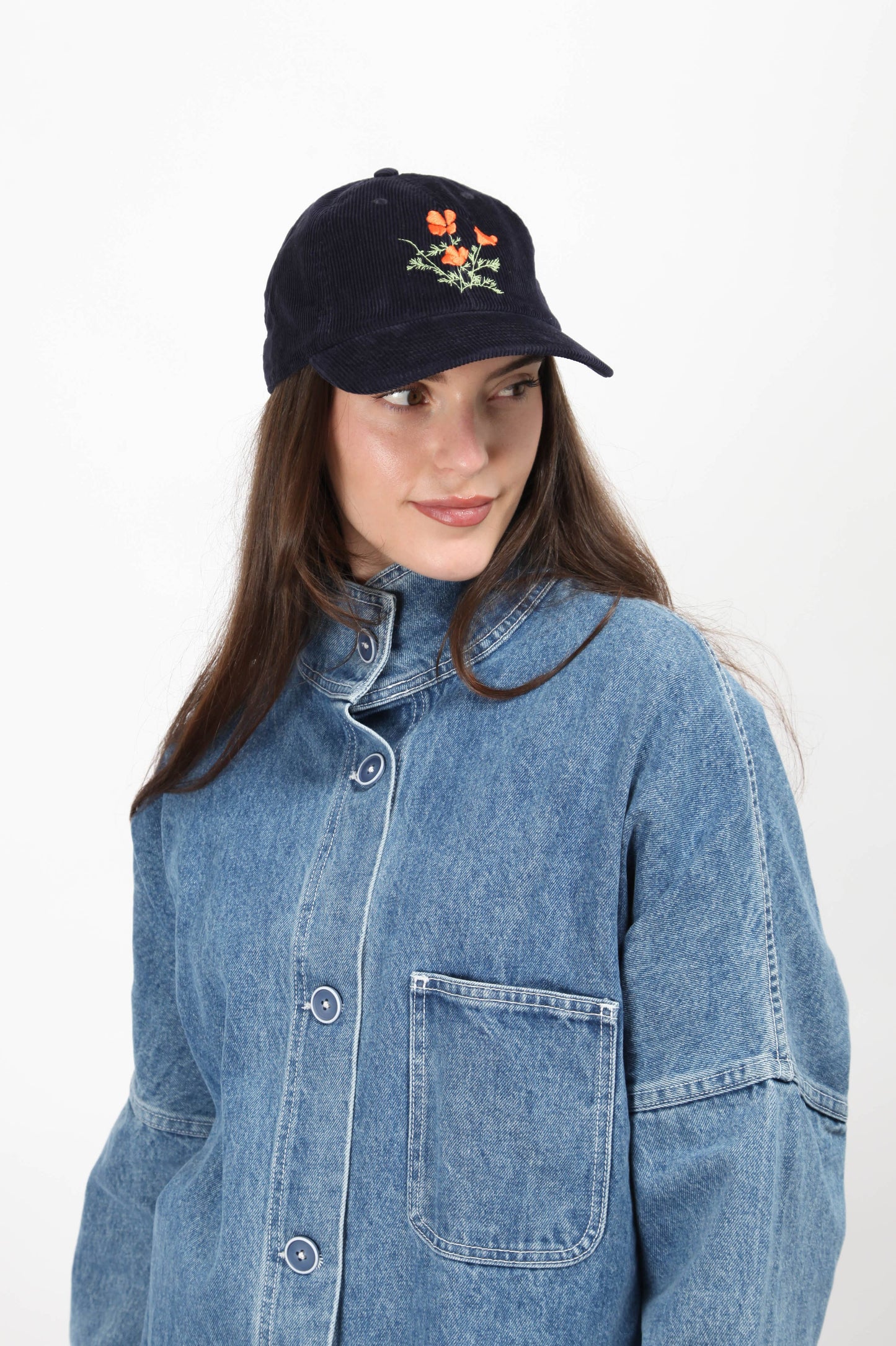 Gravel & Gold Poppy Cap Navy Cord