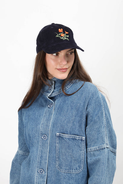 Gravel & Gold Poppy Cap Navy Cord