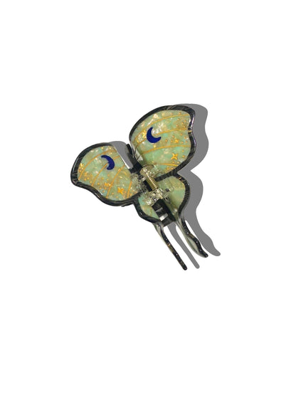Solar Eclipse Hand-painted Luna Moth Claw Hair Clip | Eco-Friendly
