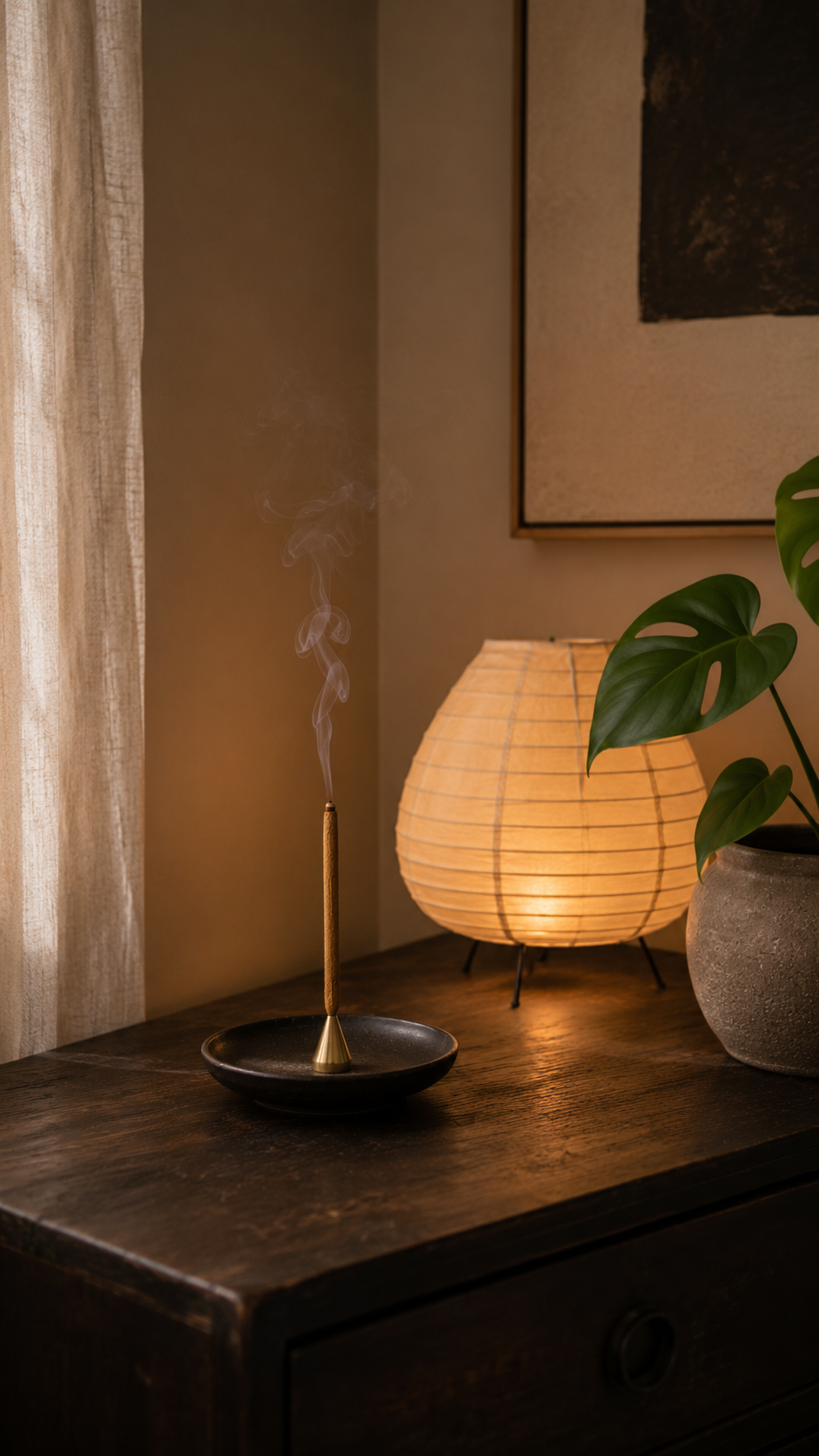 Brass drop incense holder
