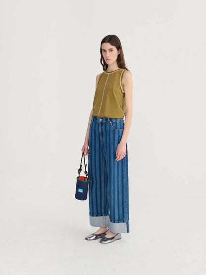 Bobo Choses Striped Wide Leg Jeans