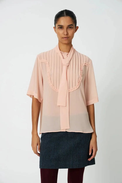 Stella Nova Chiffon Tie Band Shirt