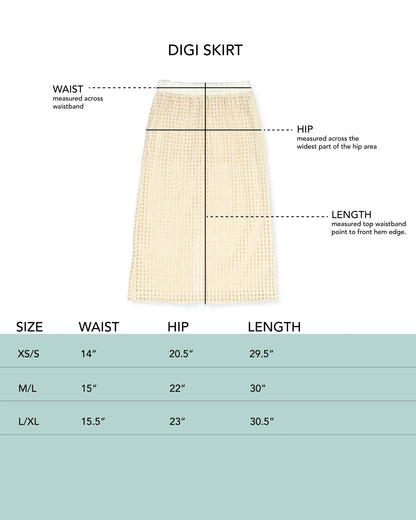 LWN Digi Skirt | Ecru or Black