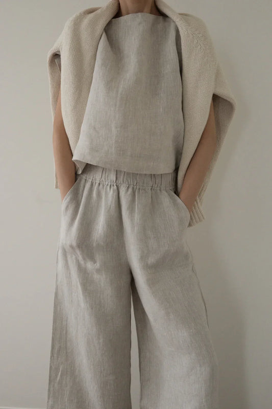 Laude the Label Everyday Pant | Ivory Cotton