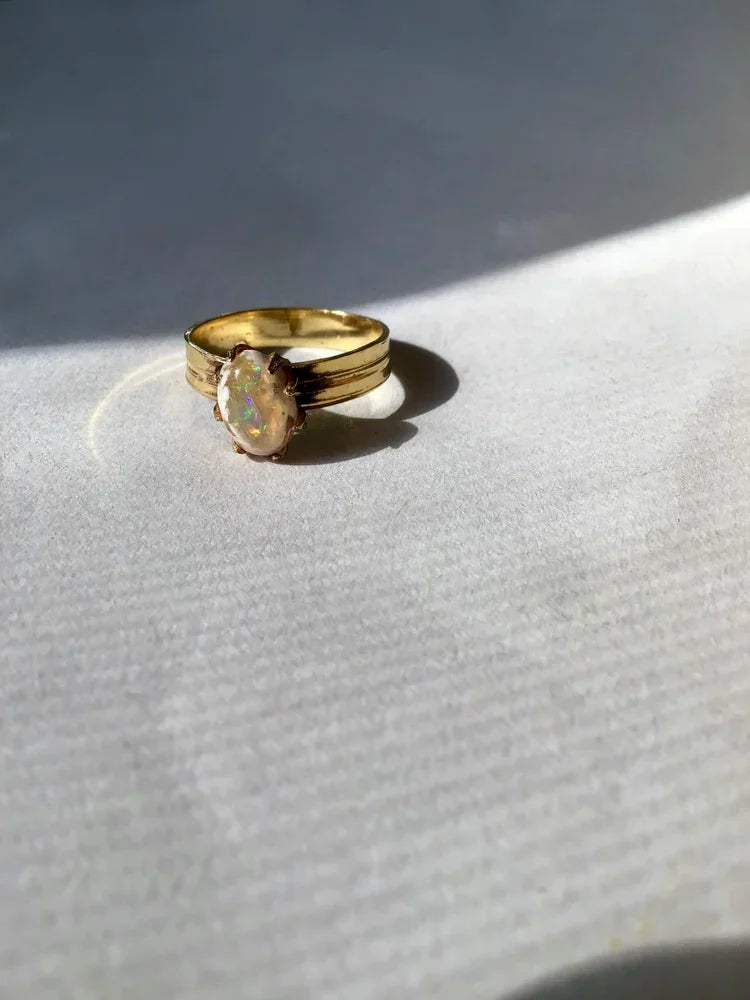 Black Willow Jewelry Matrix Opal Ring