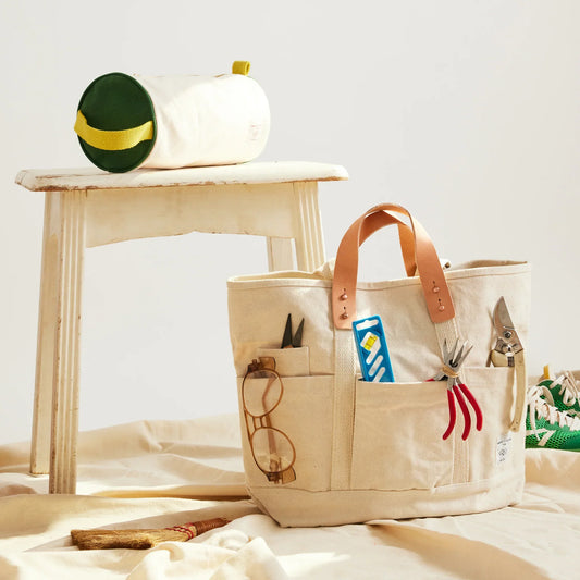 Immodest Cotton Construction Tote | Natural