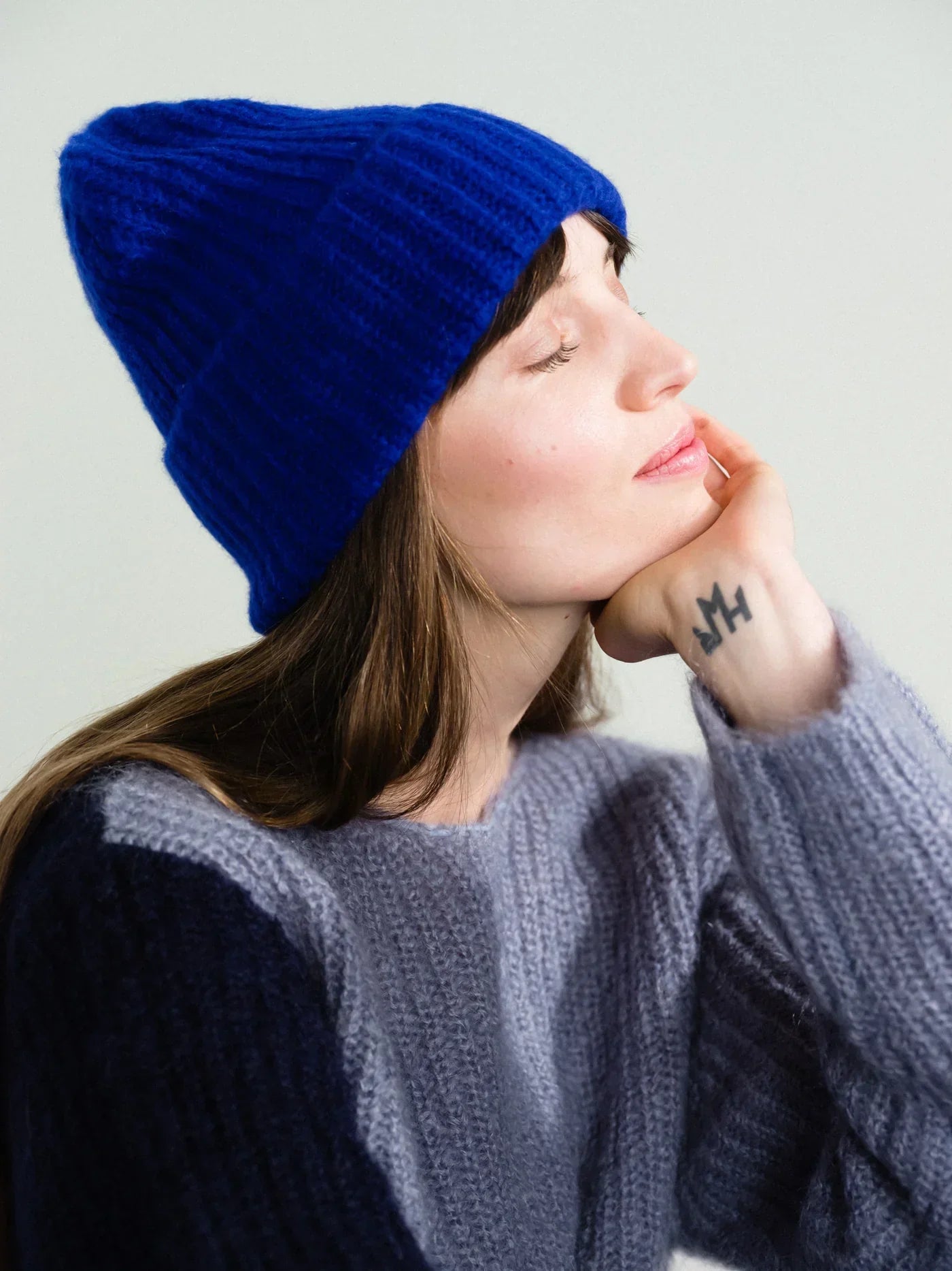 Hansel from Basel Cashmere Ribbed Beanie: 4 Colors