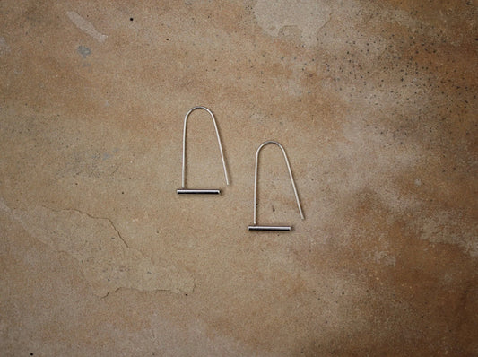 Cindre Elongated Bike Lock Earrings