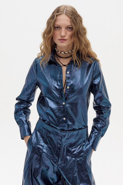 Lanhtropy San Marino Metallic Linen Shirt
