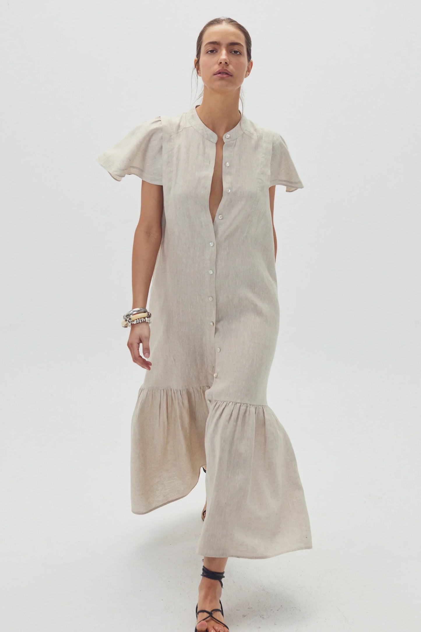 Lanhtropy Willow Linen Dress | Natural