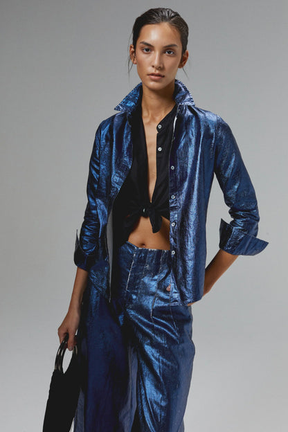 Lanhtropy San Marino Metallic Linen Shirt