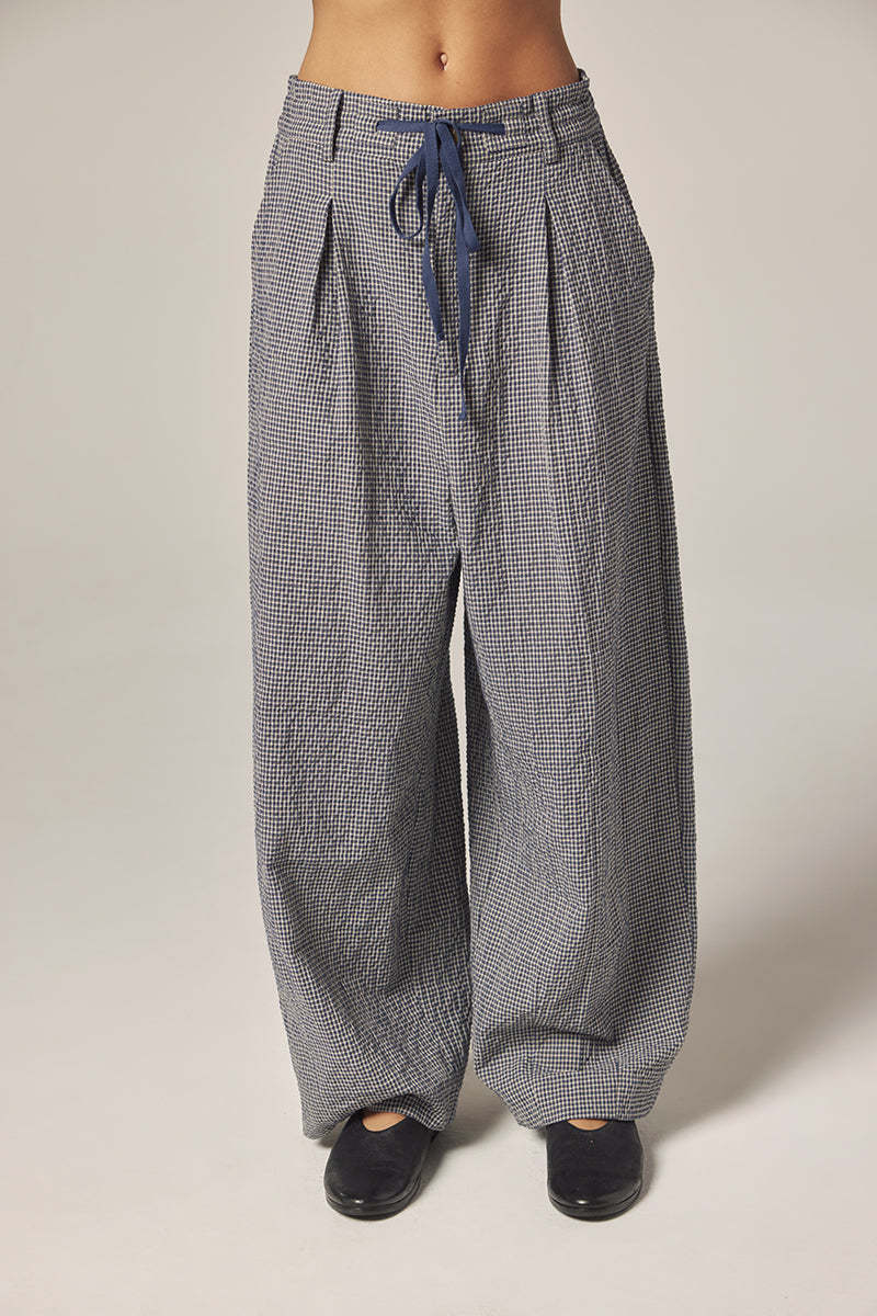 Amente Plaid Wide Leg Pants