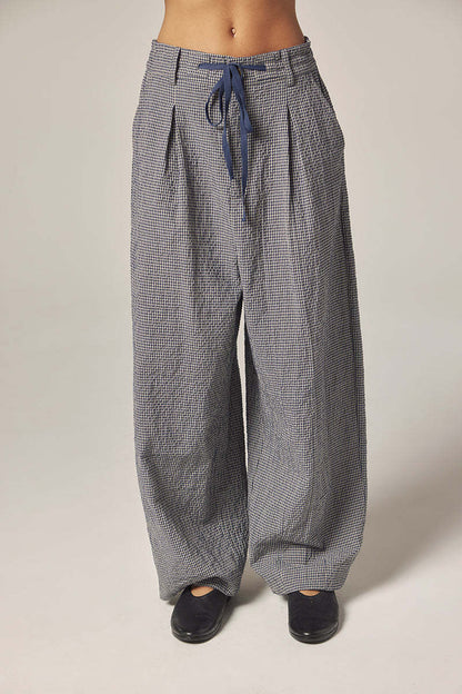 Amente Plaid Wide Leg Pants