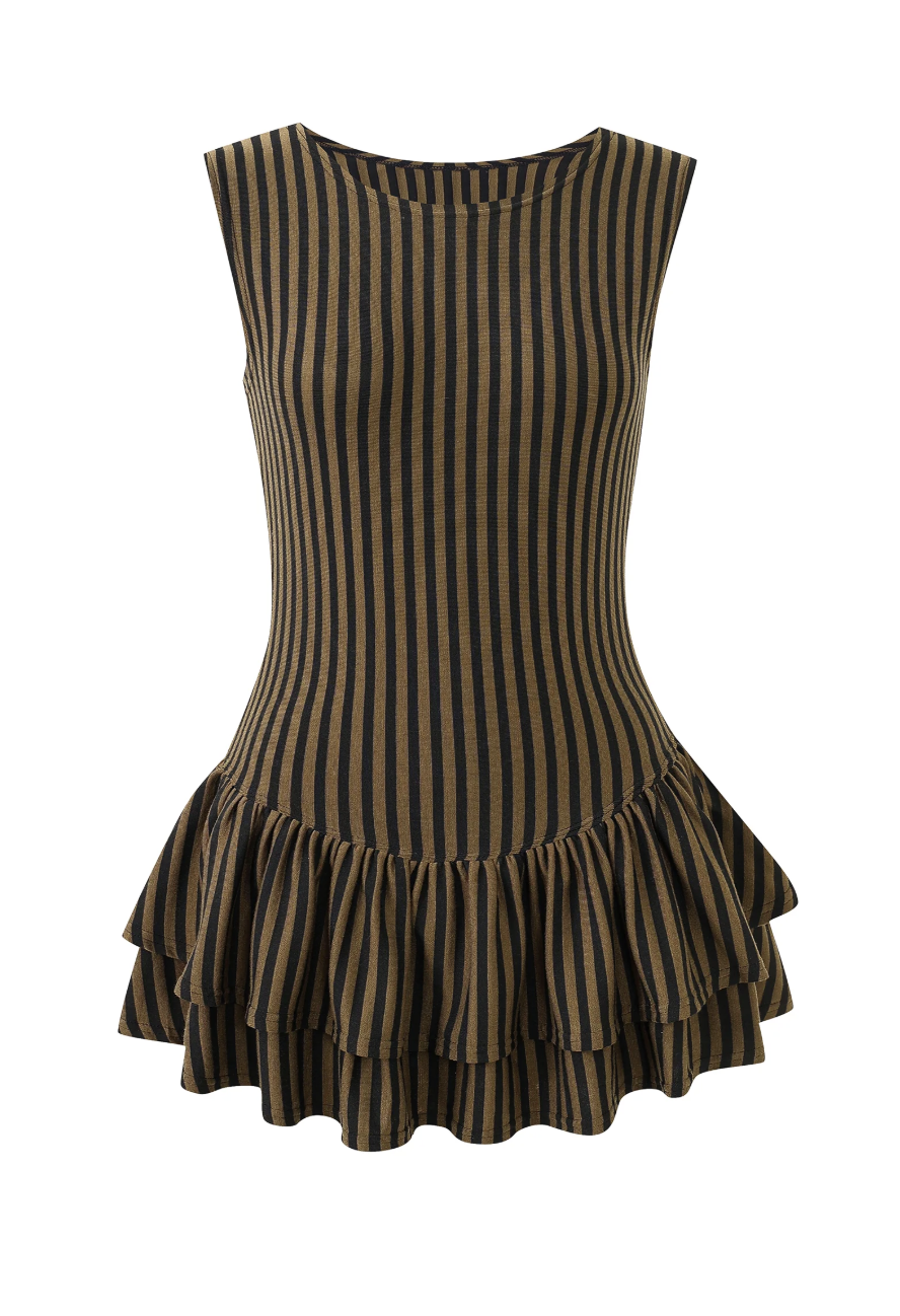 Fashion Brand Company Striped Mini Romper