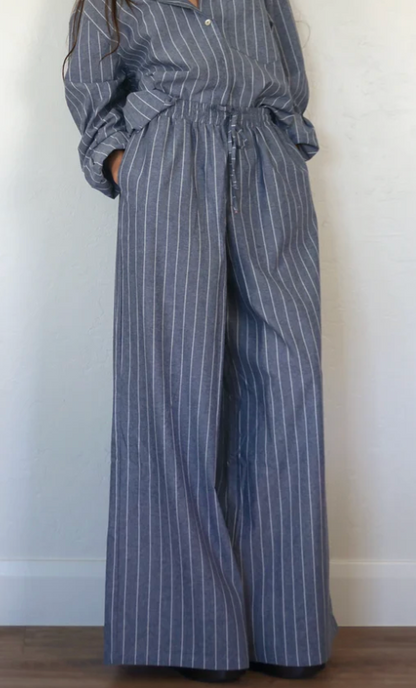 Shop Shani Lou Pants | Pinstripe