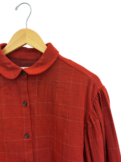 Amente Plaid Volume Blouse