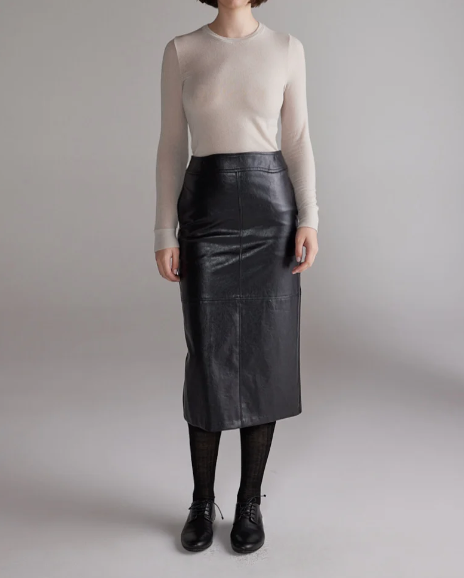Amente Vegan Leather Pencil Skirt