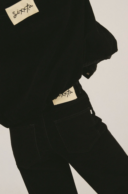 Sixxta Black Wide-Leg Jeans