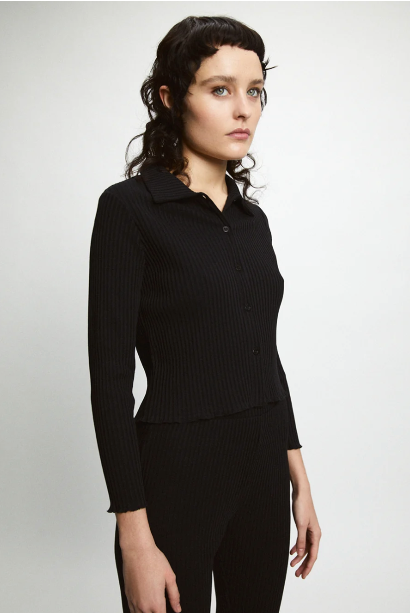 Rita Row Ribbed Pike Top