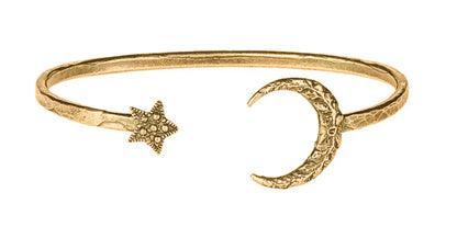Alkemie Jewelry Crescent Moon & Star Bangle
