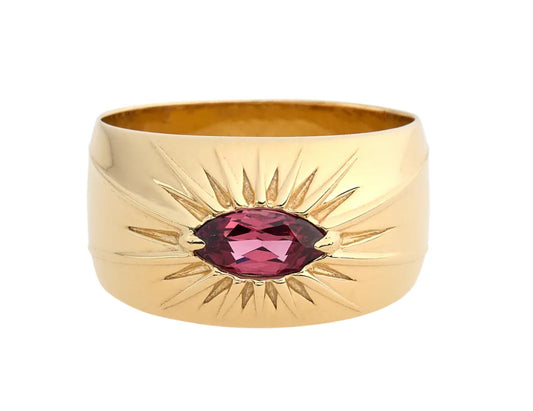 Talon Jewelry 14K Vermeil Starburst Band | Garnet
