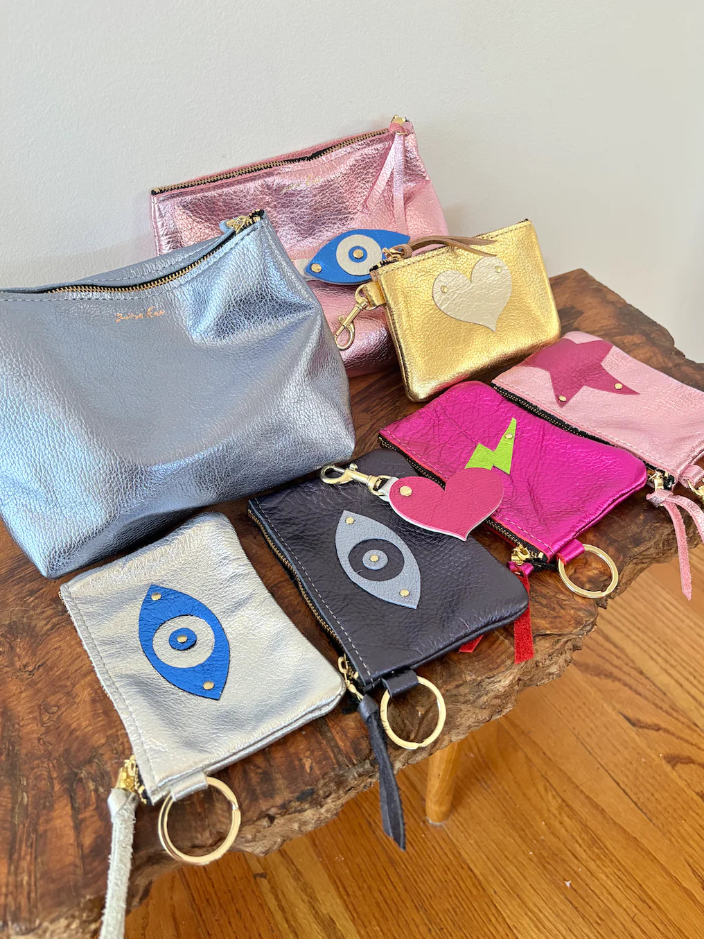 Zina Kao Metallic Leather Wallet