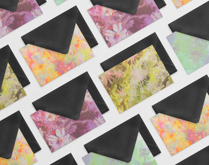 Dream Moss & Floral Risograph Greeting Cards