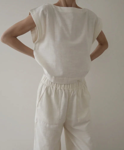 Laude the Label Everyday Top | Ivory Cotton