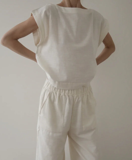 Laude the Label Everyday Top | Ivory Cotton