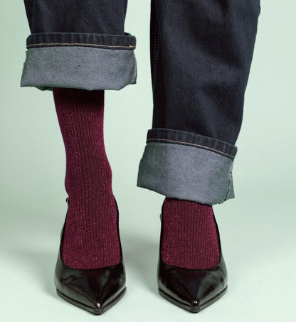 KLUE Glitter Lurex socks in eco-friendly Lyocell