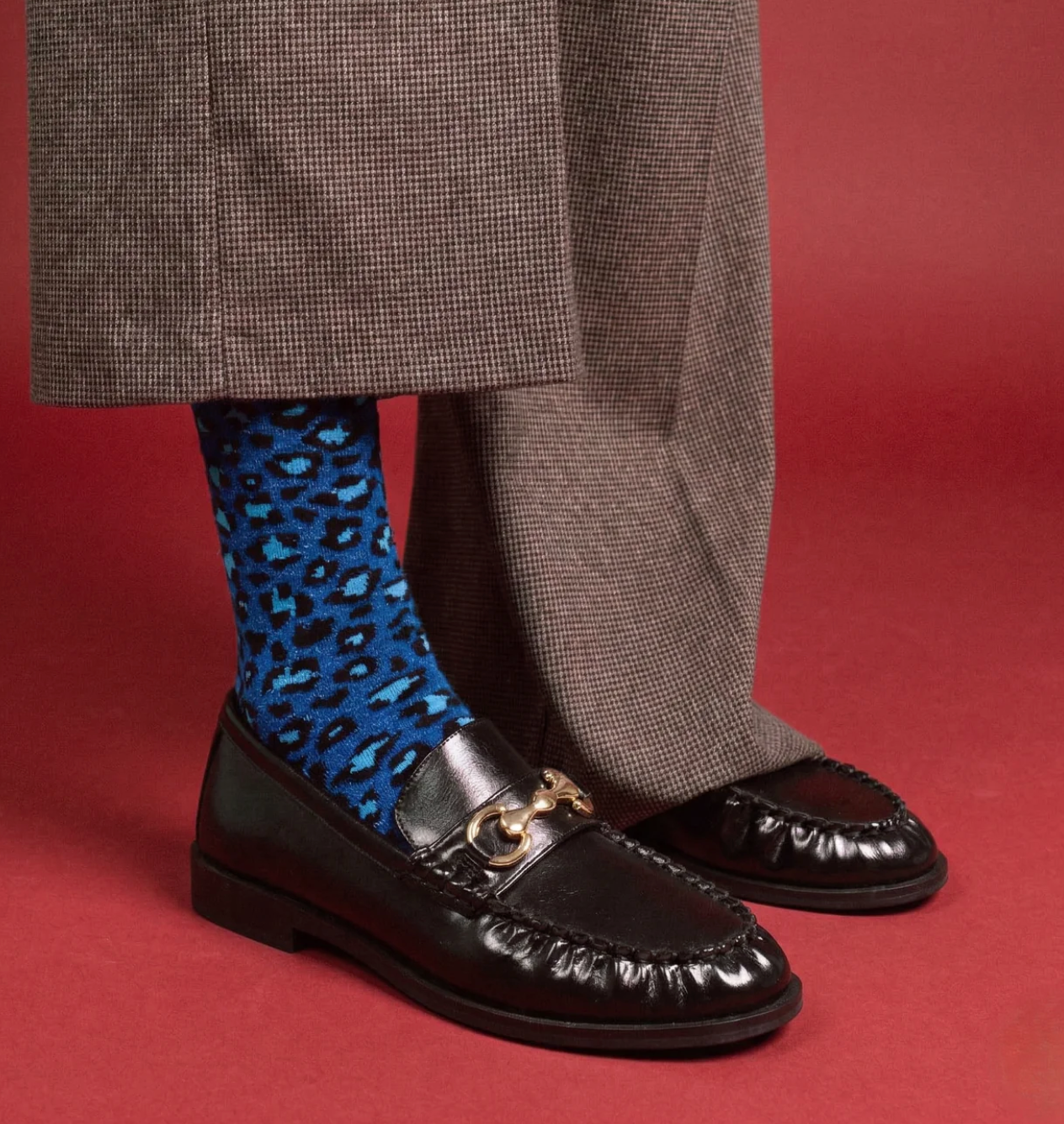 KLUE Glitter Lurex Leopard Socks