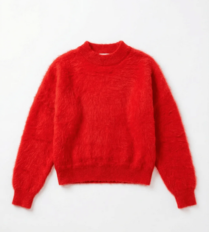 Et Tigre Lillian Sweater in Red Superfine Alpaca