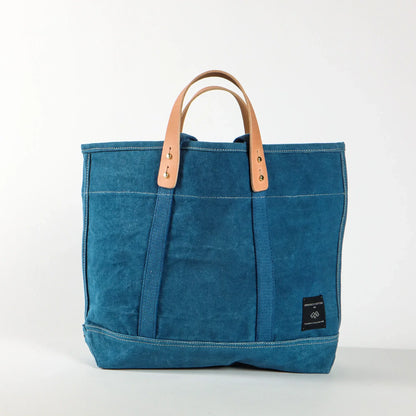 Immodest Cotton Small East West Tote | Indigo