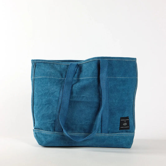 Immodest Cotton Small East West Tote | Indigo