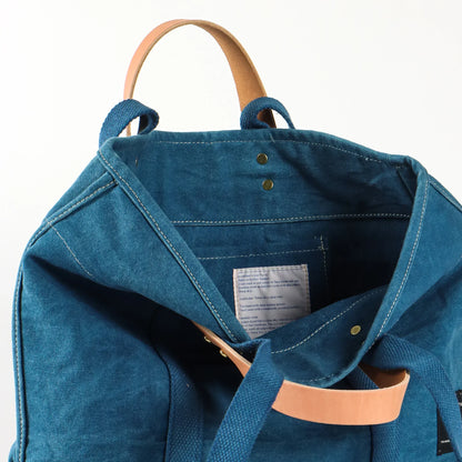 Immodest Cotton Small East West Tote | Indigo