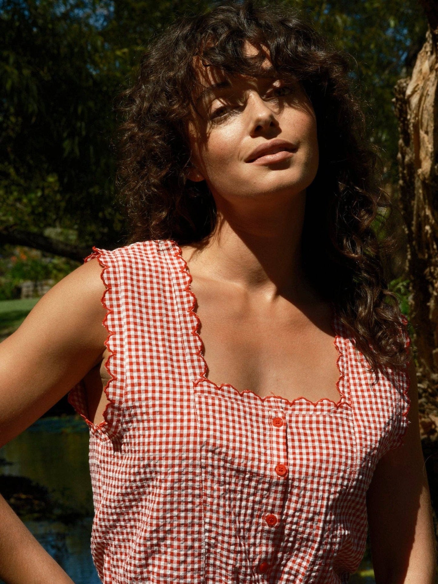 Mollusk Helena Top | Red Gingham