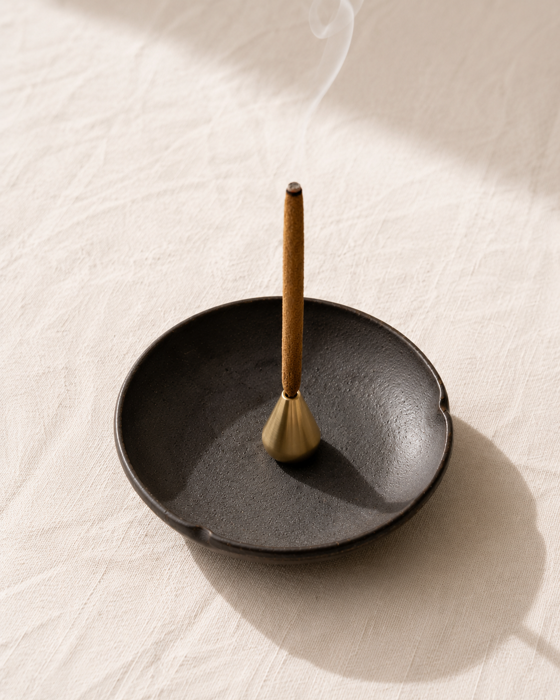 Brass drop incense holder